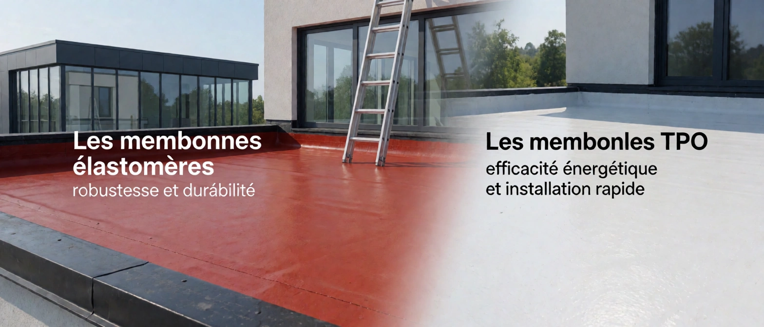Illustration : Les différents types de membranes pour toits plats