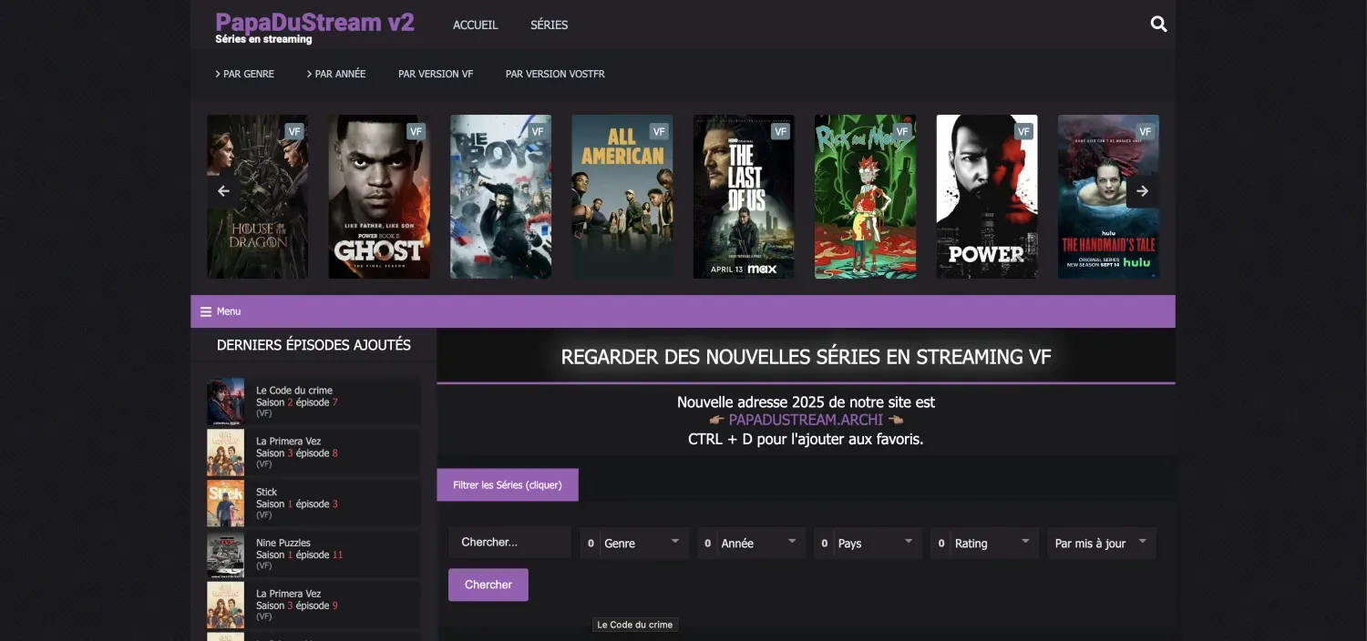 Image optimisée : Papadustream 2025 : Nouvelle Adresse Officielle, Guide d’Accès Sécurisé
