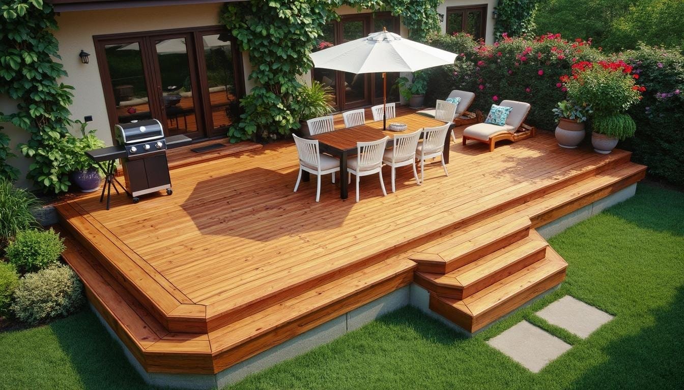 Image optimisée : Terrasse bois sur plot : guide complet pour un aménagement réussi