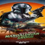 Affiche de Star Wars : The Mandalorian et Grogu avec Din Djarin et Grogu dans un décor spatial