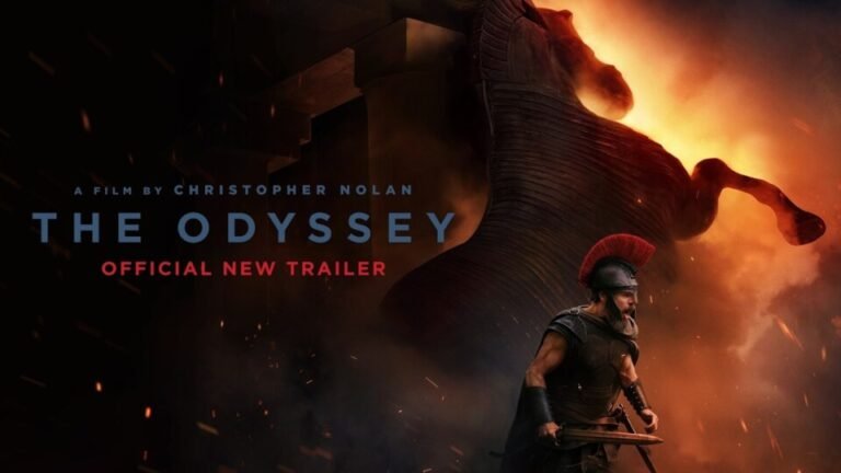 Matt Damon en Odysseus dans The Odyssey de Christopher Nolan, sur une image officielle au format panoramique